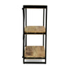 Rustic Iron & Wood Shelf Stand