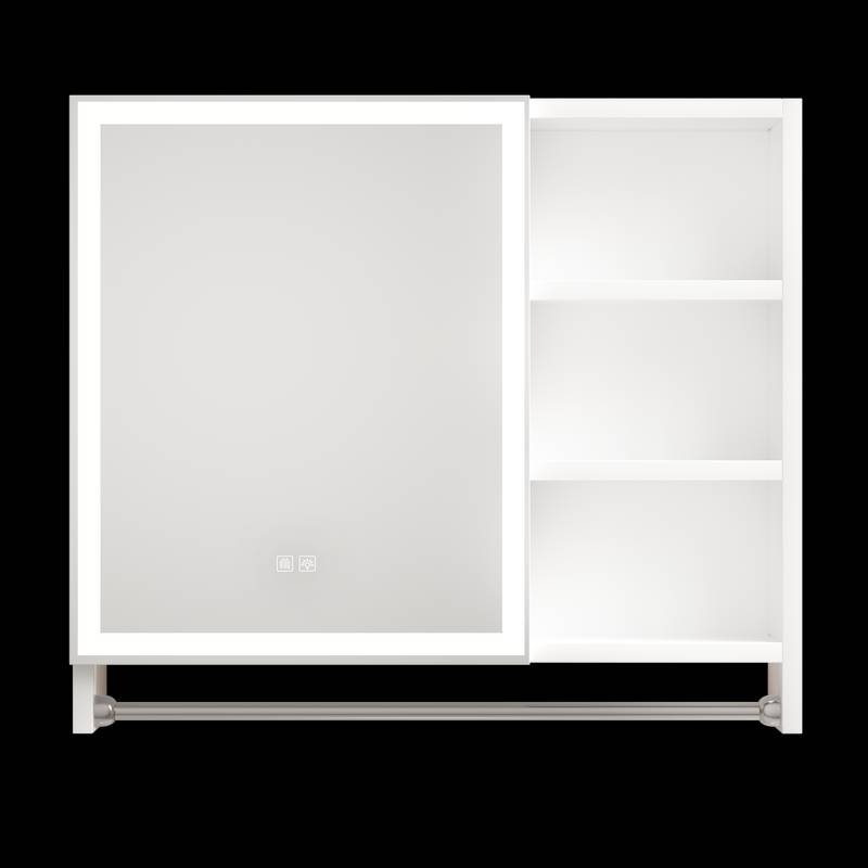 Sleek LED Bathroom Cabinet with Mirror and Towel Rack
