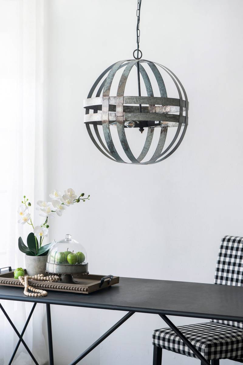 Chic Galvanized Chandelier for Home Elegance