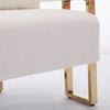 Chic Teddy Fleece Side Chair with Gold Legs