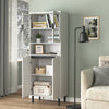 Elegant Glass-Front Storage Bookcase