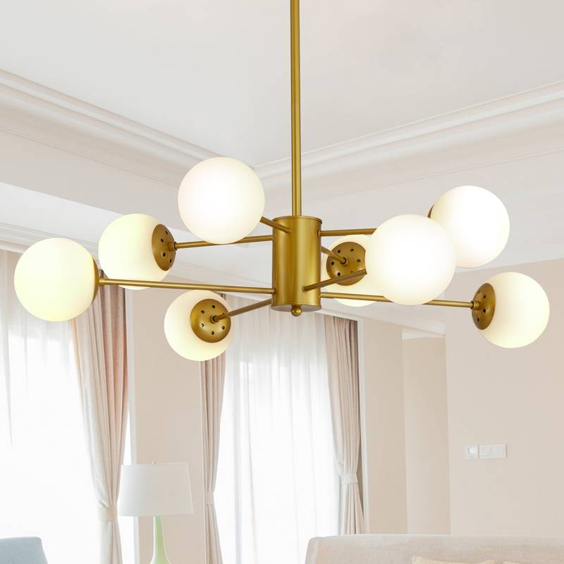 Chic Gold Globe Chandelier