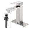 Sleek Stainless Steel Bathroom Faucet with Deckplate and Drain