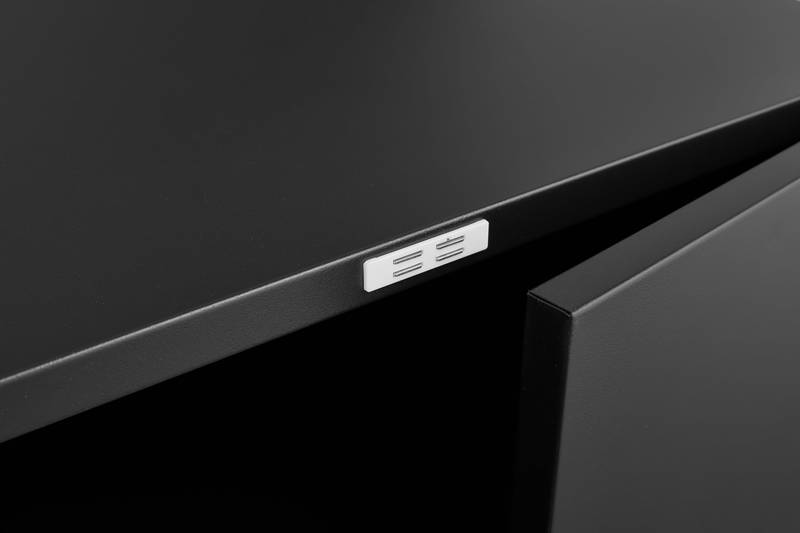 Mobile Black Copier Cabinet