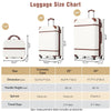 Stylish White Spinner Luggage Set with TSA Lock