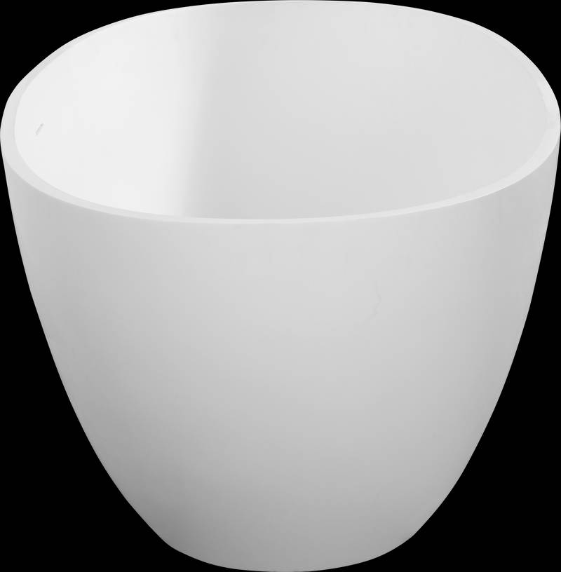 Luxury Soaking Stone Bathtub - Elegant Matte White Design