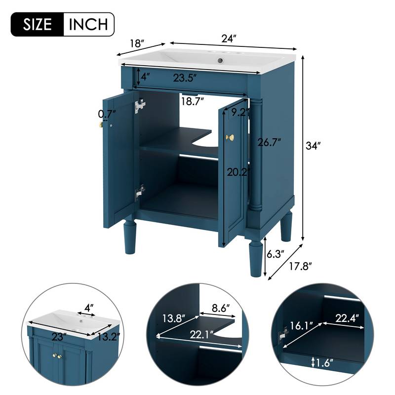 Chic Double-Tier Bathroom Vanity with Sink