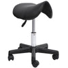 Stylish Rolling Saddle Stool - Ergonomic Swivel Chair for Spa, Salon, and Office