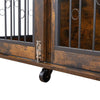 Rustic Double Puppy Sliding Dog Crate