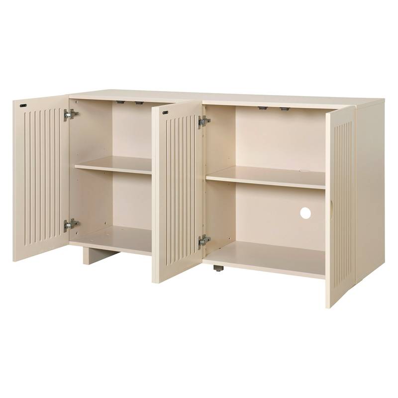 TREXM Chic Sideboard with Smart Storage and Stylish Hollow Doors