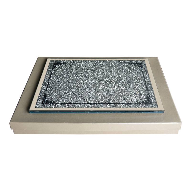 Elegant Glass Serving Tray Gift Set