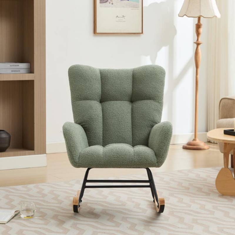 Cozy Green Rocking Glider - Perfect for Nurseries & Living Rooms