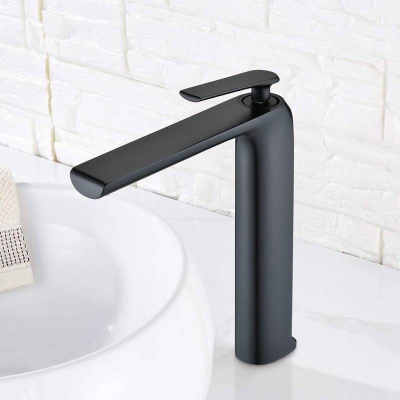 Sleek Matte Black Bathroom Faucet