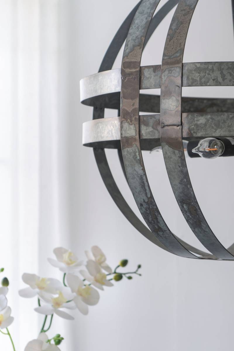 Chic Galvanized Chandelier for Home Elegance