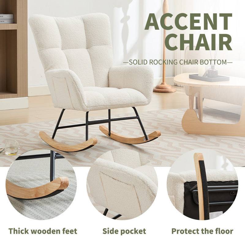 Cozy Glide Rocking Chair for Nurseries and Homes