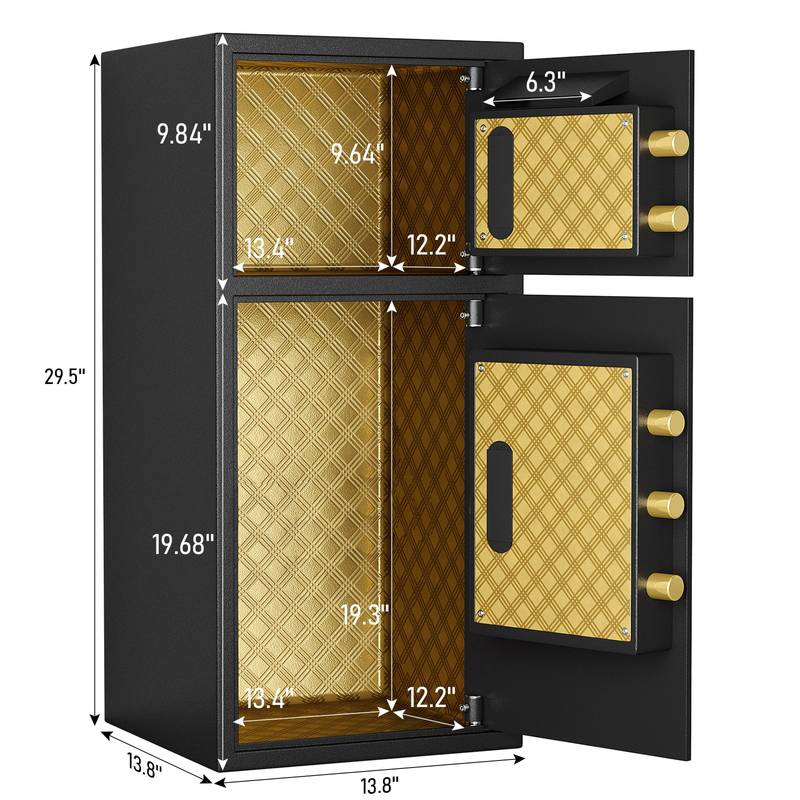 SecureGuard Dual Door Safe with Fire and Water Protection