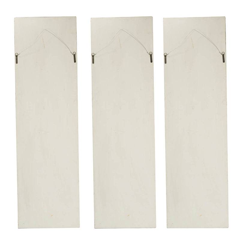 Trio of Elegant White Wall Panels