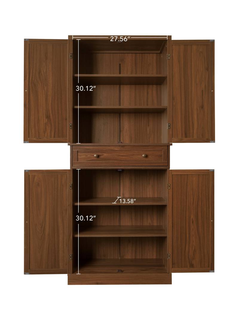 Versatile Storage Cabinet with Adjustable Shelves and Drawer