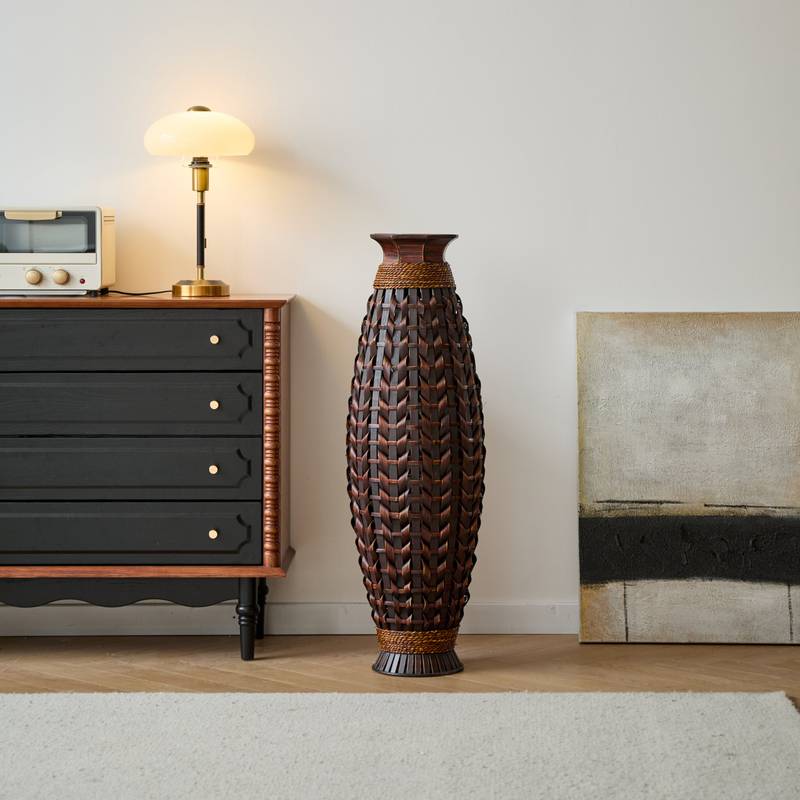 Elegant Bamboo Floor Vase for Stylish Flower Displays