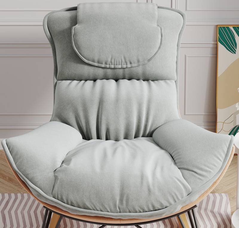 Cozy Rocking Chair - Light Green Luxe Comfort