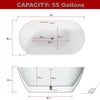 Relaxing Acrylic Soaking Tub with Easy Install Features