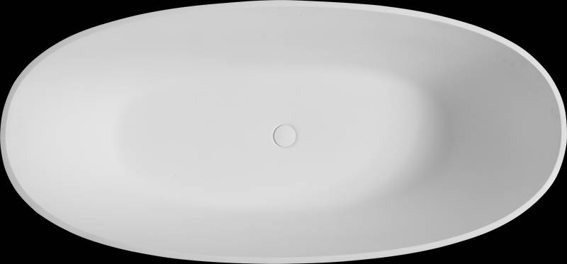 Luxury Soaking Stone Bathtub - Elegant Matte White Design