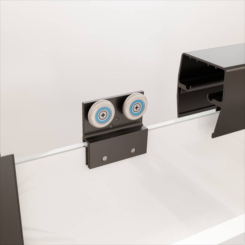 Sleek Matte Black Double Sliding Tub Door