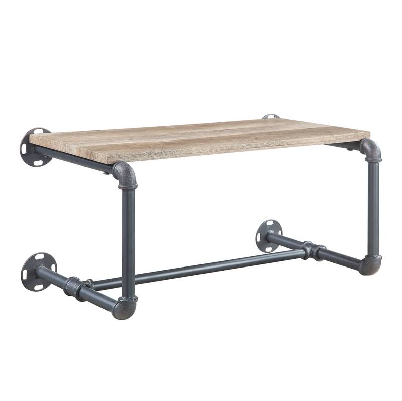 Brantley Oak & Gray Wall Rack