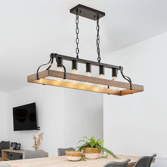 Elegant Farmhouse Pendant Light - Adjustable Chandelier for Any Room
