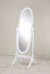 Elegant White Cheval Mirror in Queen Anna Style
