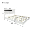 Sleek White LED Bedroom Set with Floating Bed & Nightstands