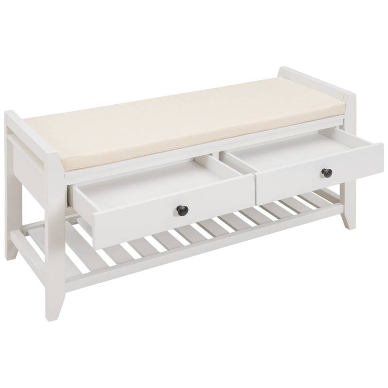Stylish Storage Bench with Cushion