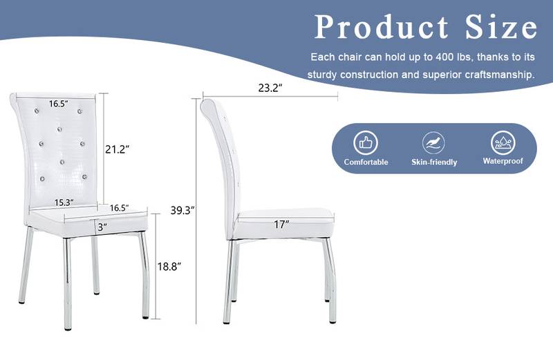 Chic Alligator Skin Dining Chairs with Crystal Accents