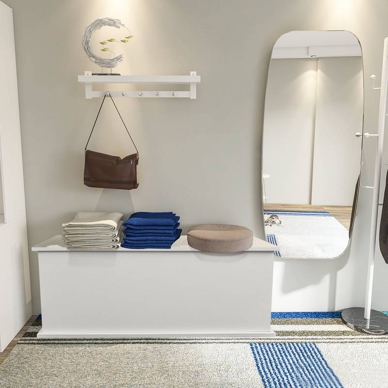 Chic White Wooden Storage Chest