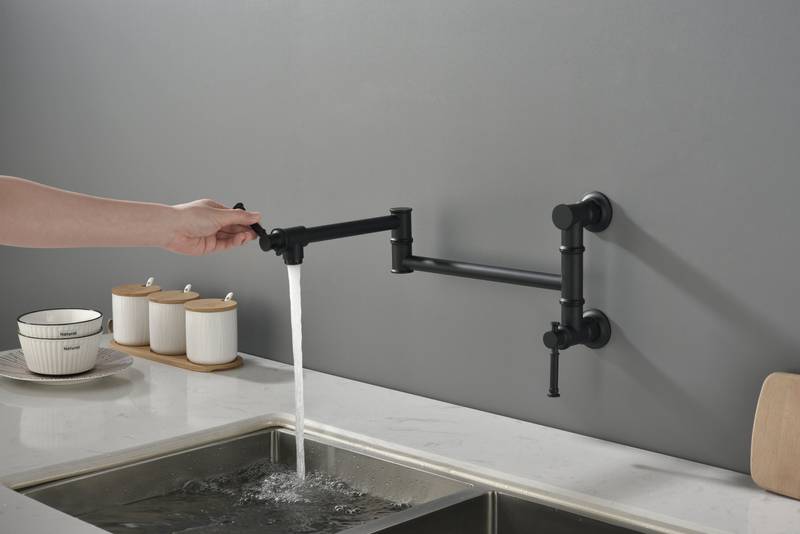 Brass Wall-Mounted Pot Filler Faucet
