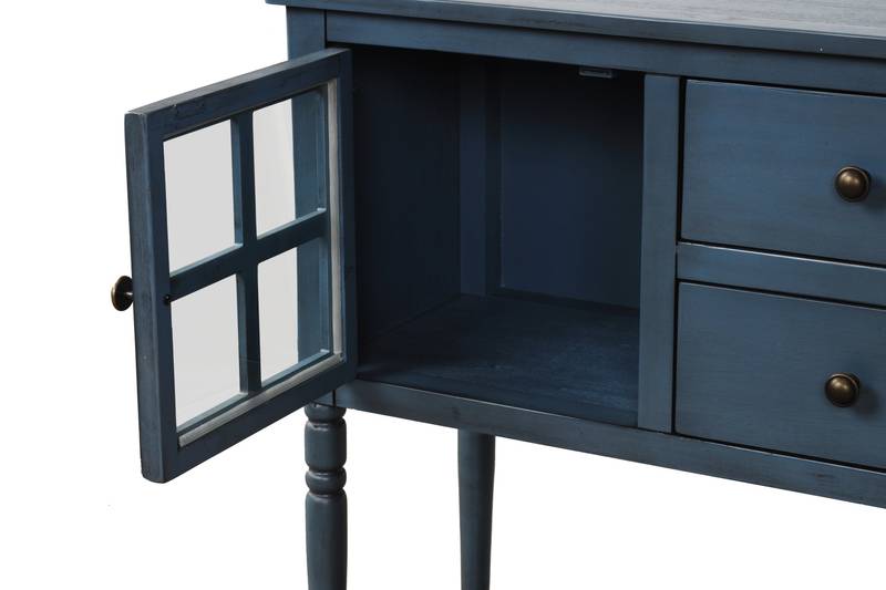 Charming Navy Farmhouse Console Table