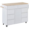 Stylish Kitchen Cart with Wood Top & Easy-Glide Drawers