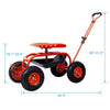Garden Buddy Scooter: Rolling Seat with Tool Tray and Swivel Convenience