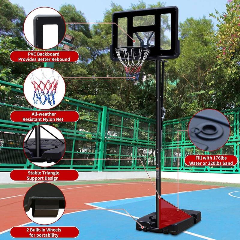 Adjustable Portable Basketball Hoop for All Ages