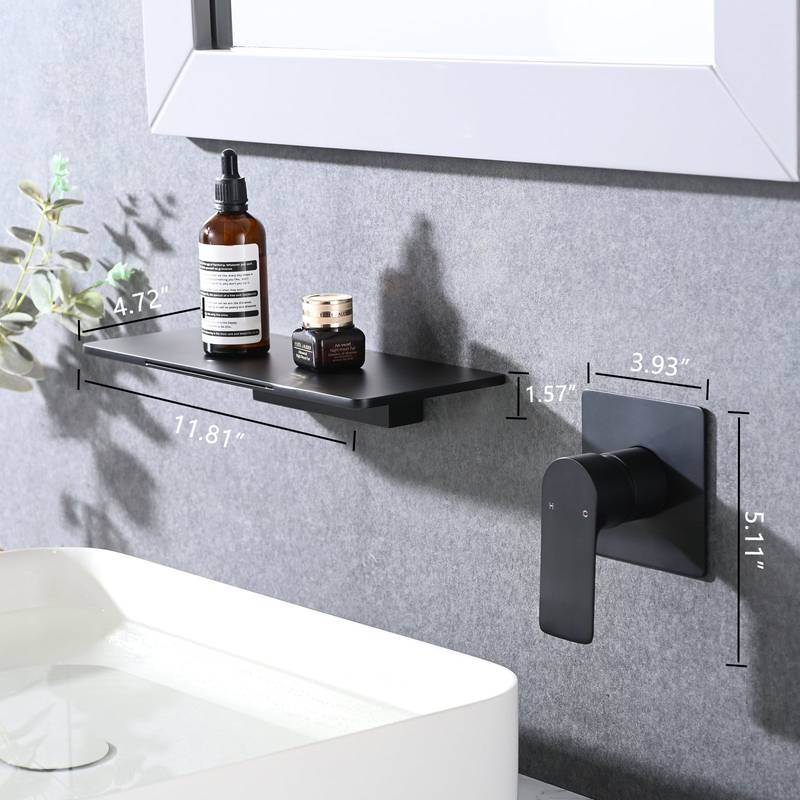 Waterfall Wall-Mount Bathroom Faucet