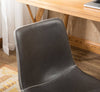 Swivel Style Faux Leather Office Chair in Antique Gray