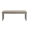 Cozy Gray Bench with Wooden Frame