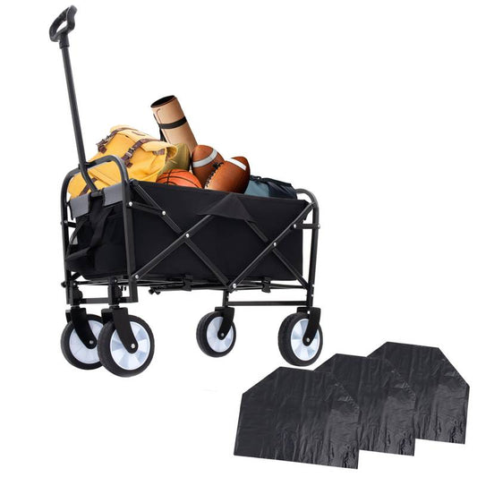 Versatile Collapsible Beach Cart with Liner Bags