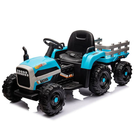 Kid's Power Tractor with Trailer - Fun Electric Ride-On Adventure!