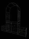 Enticing Garden Archway with Gate for Climbing Plants