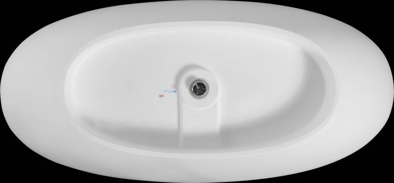Luxury Soaking Stone Bathtub - Elegant Matte White Design