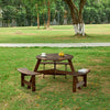 Gather & Enjoy: Spacious Round Picnic Table with Benches