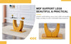Elegant Marble-Style Dining & Desk Table with Gold Legs