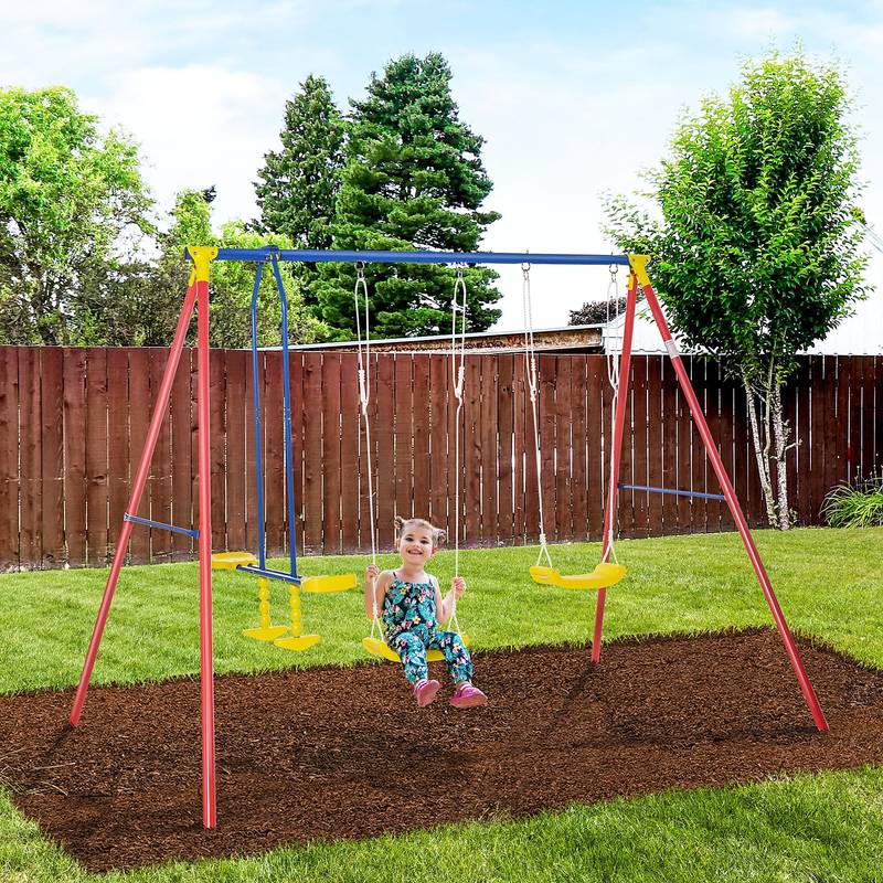 Outsunny Fun Swing Set Adventure