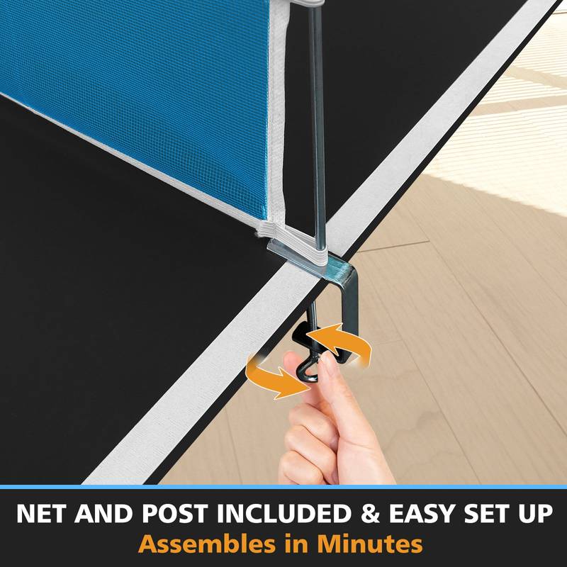 Portable Black Ping Pong Table Top for Indoor Fun